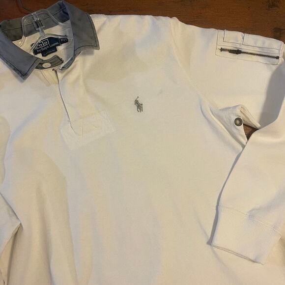 Ralph Lauren Men's Polo Shirt DAMAGE COLLAR Size Medium - Picture 3 of 11